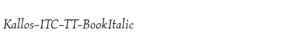 font Kallos-ITC-TT-BookItalic download