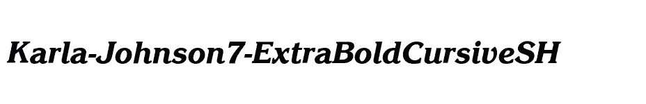 font Karla-Johnson7-ExtraBoldCursiveSH download