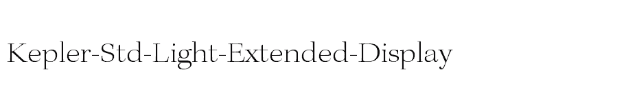 font Kepler-Std-Light-Extended-Display download