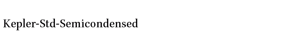 font Kepler-Std-Semicondensed download