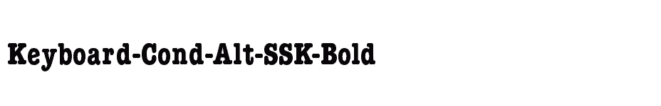 font Keyboard-Cond-Alt-SSK-Bold download