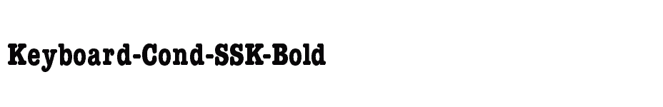 font Keyboard-Cond-SSK-Bold download