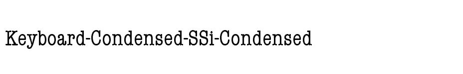 font Keyboard-Condensed-SSi-Condensed download