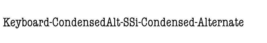 font Keyboard-CondensedAlt-SSi-Condensed-Alternate download