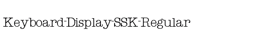 font Keyboard-Display-SSK-Regular download