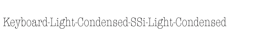 font Keyboard-Light-Condensed-SSi-Light-Condensed download