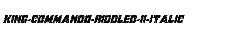 font King-Commando-Riddled-II-Italic download
