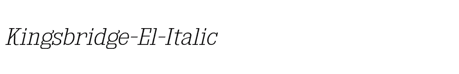 font Kingsbridge-El-Italic download