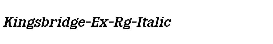 font Kingsbridge-Ex-Rg-Italic download