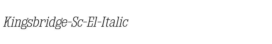 font Kingsbridge-Sc-El-Italic download