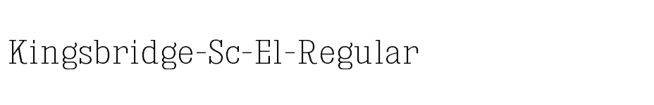 font Kingsbridge-Sc-El-Regular download