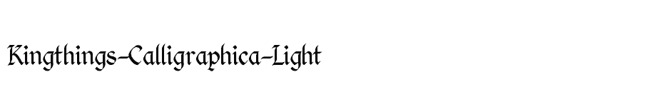 font Kingthings-Calligraphica-Light download