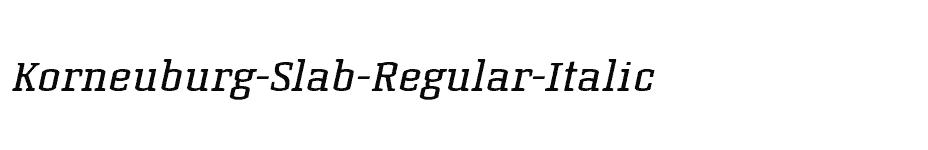 font Korneuburg-Slab-Regular-Italic download