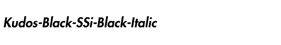 font Kudos-Black-SSi-Black-Italic download