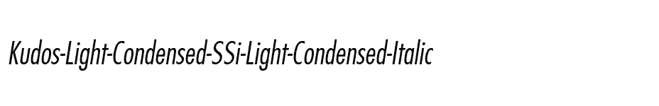 font Kudos-Light-Condensed-SSi-Light-Condensed-Italic download