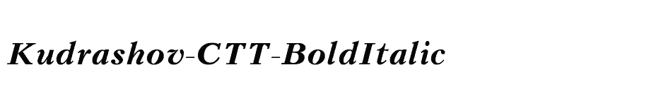 font Kudrashov-CTT-BoldItalic download