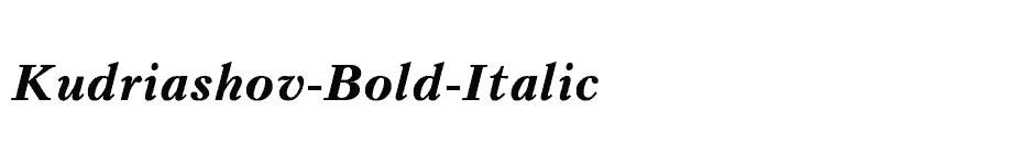 font Kudriashov-Bold-Italic download