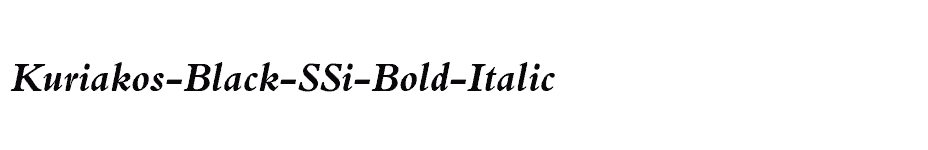 font Kuriakos-Black-SSi-Bold-Italic download