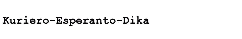 font Kuriero-Esperanto-Dika download