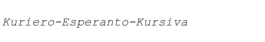 font Kuriero-Esperanto-Kursiva download