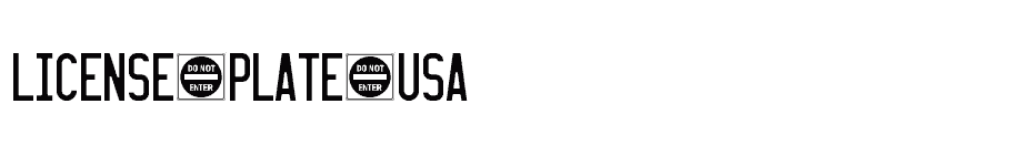 font LICENSE-PLATE-USA download