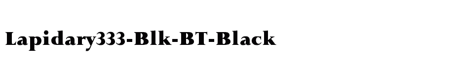font Lapidary333-Blk-BT-Black download
