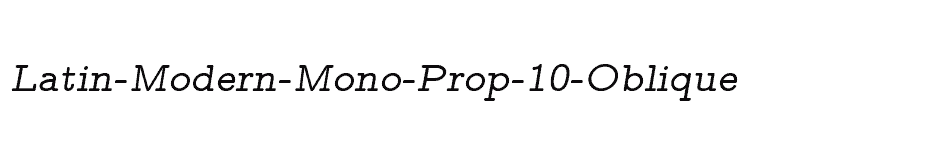 font Latin-Modern-Mono-Prop-10-Oblique download