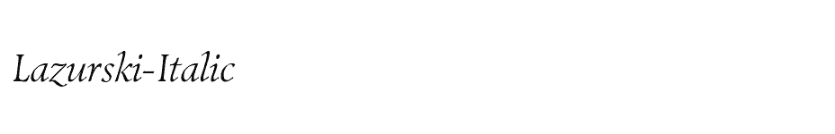 font Lazurski-Italic download