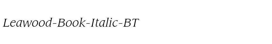 font Leawood-Book-Italic-BT download