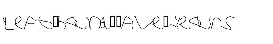 font Left-hand--five-years download