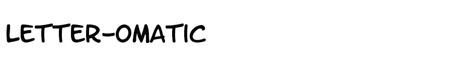 font Letter-OMatic download
