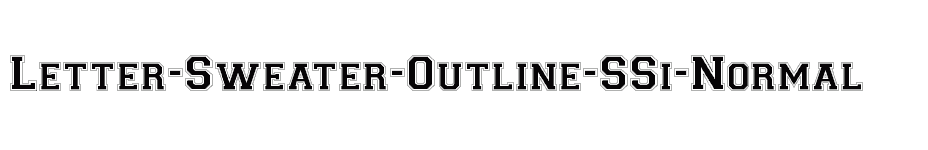 font Letter-Sweater-Outline-SSi-Normal download