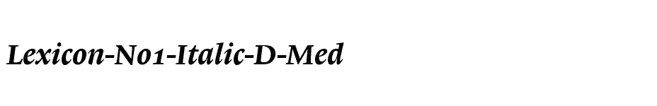 font Lexicon-No1-Italic-D-Med download