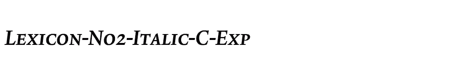 font Lexicon-No2-Italic-C-Exp download