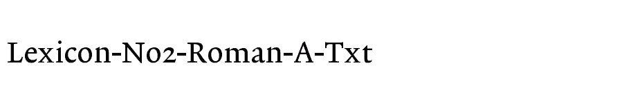font Lexicon-No2-Roman-A-Txt download