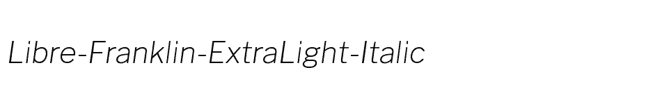 font Libre-Franklin-ExtraLight-Italic download