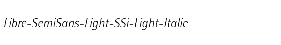font Libre-SemiSans-Light-SSi-Light-Italic download