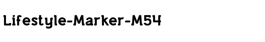font Lifestyle-Marker-M54 download