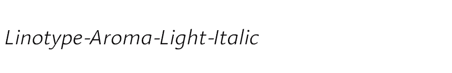 font Linotype-Aroma-Light-Italic download
