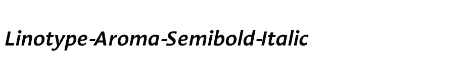 font Linotype-Aroma-Semibold-Italic download