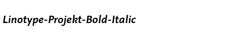 font Linotype-Projekt-Bold-Italic download