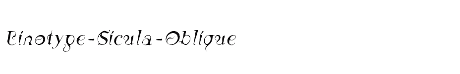 font Linotype-Sicula-Oblique download