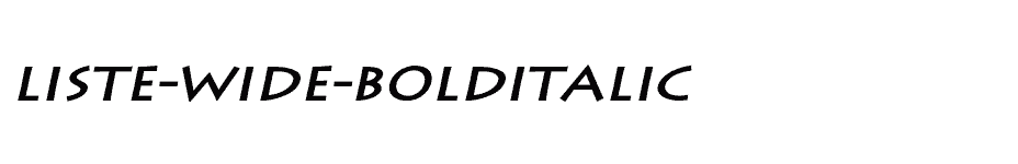 font Liste-Wide-BoldItalic download