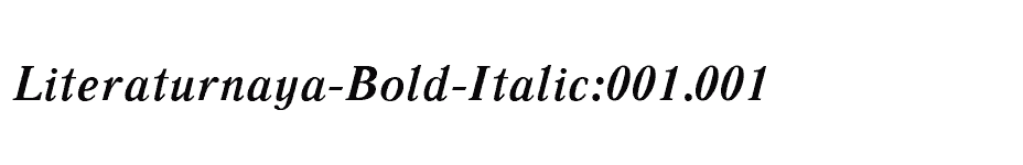 font Literaturnaya-Bold-Italic:001.001 download