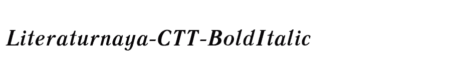 font Literaturnaya-CTT-BoldItalic download