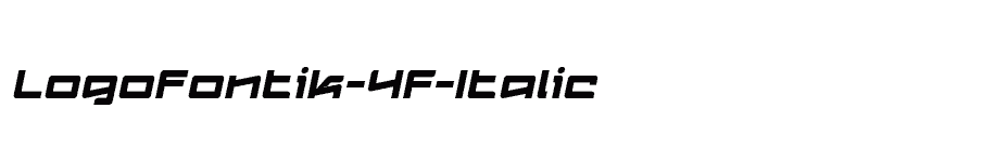 font Logofontik-4F-Italic download