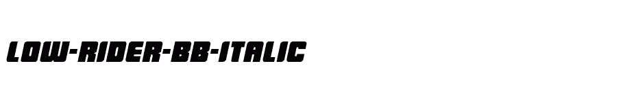 font Low-Rider-BB-Italic download