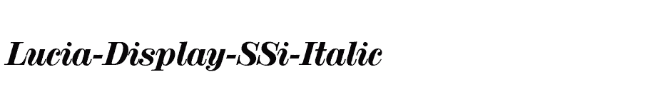 font Lucia-Display-SSi-Italic download