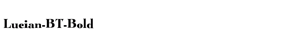 font Lucian-BT-Bold download