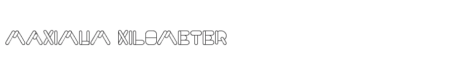 font MAXIMUM-KILOMETER download